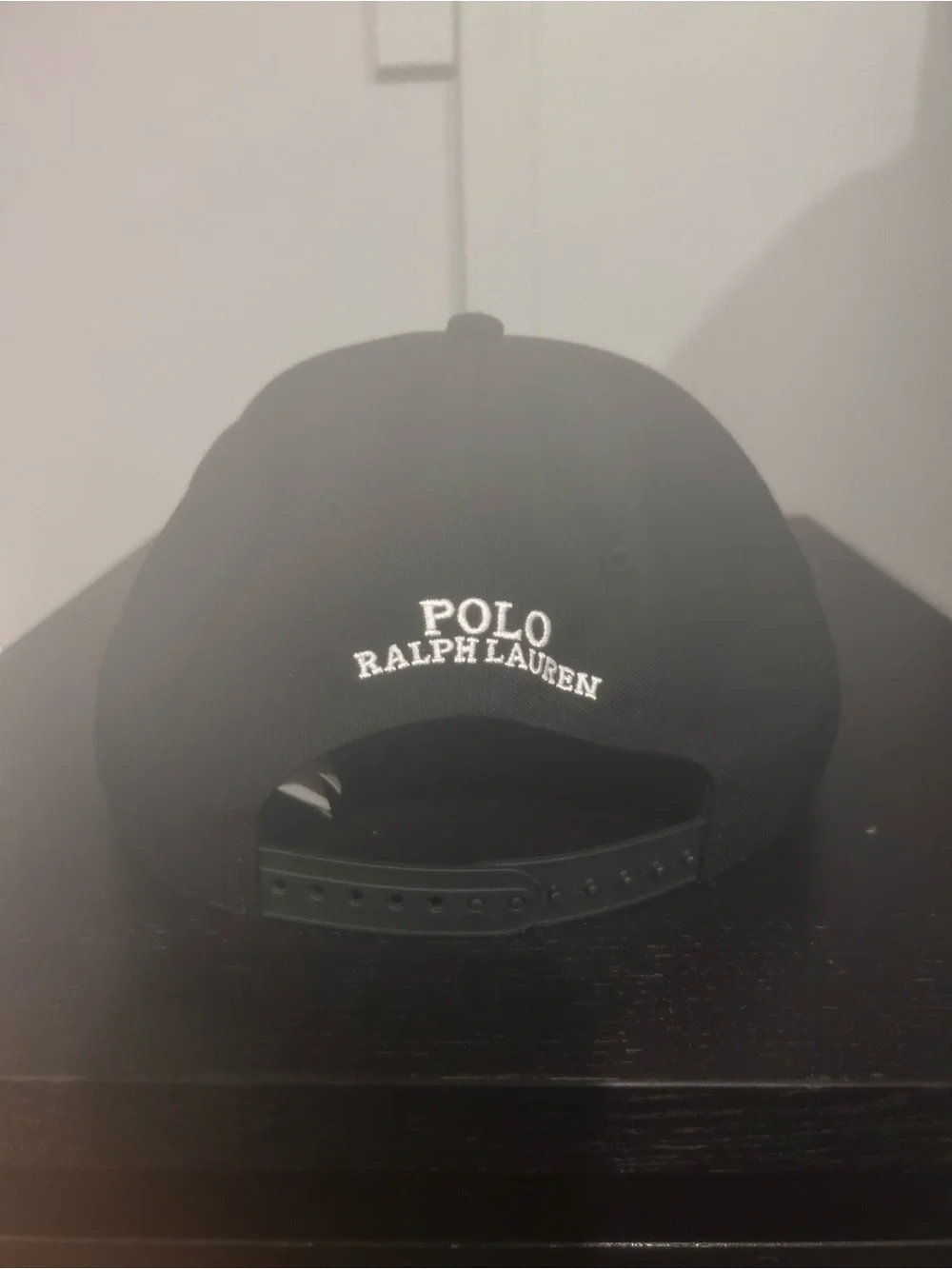 Polo by Ralph Lauren Black Baseball Hat with White Pony Logo